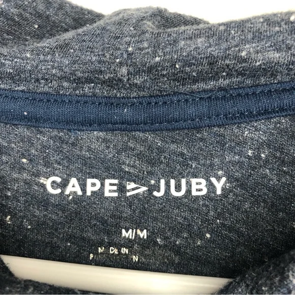 Graphic Outdoor Mountain Long Sleeve Shirt Hoodie Heathered Navy Blue Men’s M - Picture 5 of 6